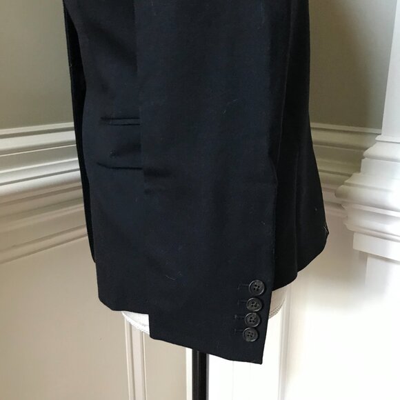 NWT JCrew Regent Blazer Jacket Womens 14 Black Wool Flannel B0323 Long Sleeve - Picture 9 of 12